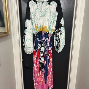 Multicolor Patterned Women's Dress